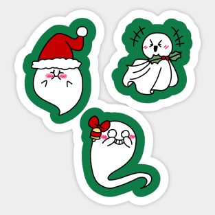 Ghosts of Christmas Laughs Sticker